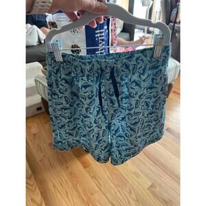 Southern Tide Youth Catch You Later Swim Trunk - Turquoise Sea medium 8-10
